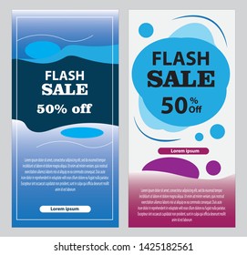 Sale banner template design, Flash sale special offer set