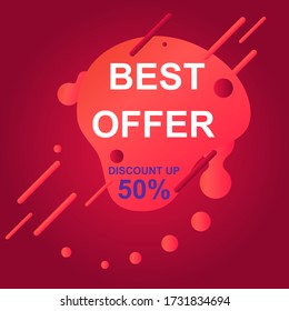 Sale banner template design. Flash sale special offer.