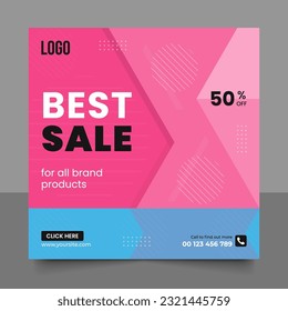 Sale banner template design | Flash sale banner template design for web or social media