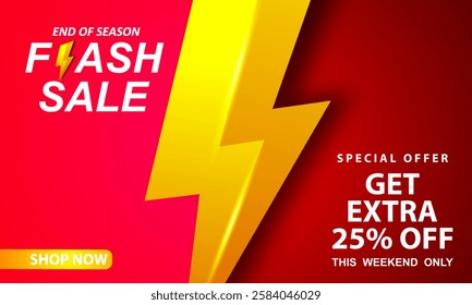 Sale banner template design, flash sale special offer, special offer banner. vector illustration template