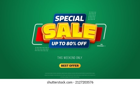 Sale banner template design with geometric background , Big sale special offer up to 80% off. Super Sale, end of season special offer banner. vector illustration. - Shutterstock ID 2127203576