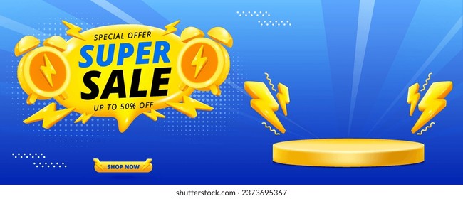 Sale banner template design with geometric background , Big sale special offer up to 50% off. Super Sale, end of season special offer banner.