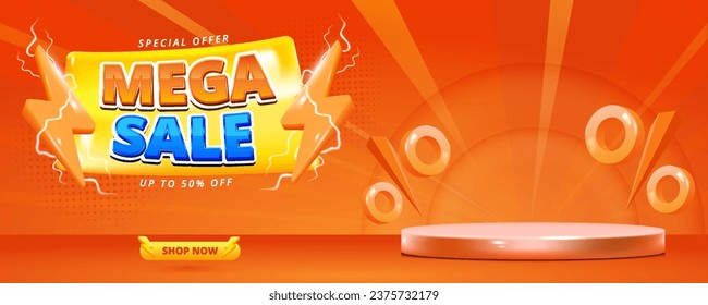 Sale banner template design with geometric background , Big sale special offer up to 50% off. Super Sale, end of season special offer banner.