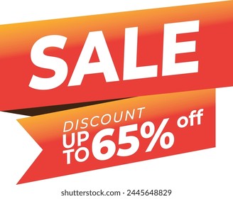 Sale banner template design with geometric background , Big sale special offer up to 65% off. Super Sale, end of season special offer banner. vector illustration.