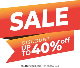 Sale banner template design with geometric background , Big sale special offer up to 40% off. Super Sale, end of season special offer banner. vector illustration.