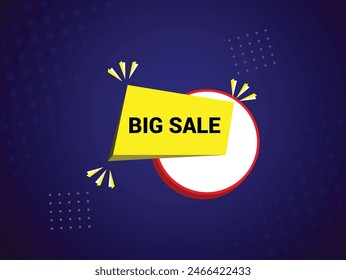 Sale banner template design with geometric background, Big sale special offer.