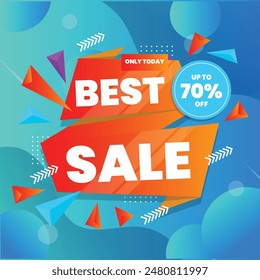 Sale banner template design with geometric background , Big sale special offer up to 80% off. Super Sale, end of season special offer banner. vector illustration.