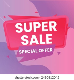 Sale banner template design with geometric background , Big sale special offer up to 80% off. Super Sale, end of season special offer banner. vector illustration.