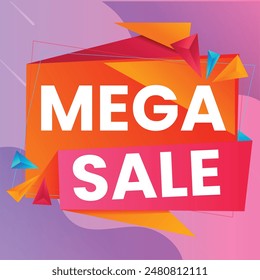 Sale banner template design with geometric background , Big sale special offer up to 80% off. Super Sale, end of season special offer banner. vector illustration.