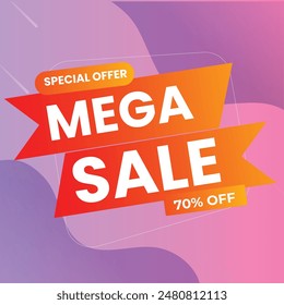 Sale banner template design with geometric background , Big sale special offer up to 80% off. Super Sale, end of season special offer banner. vector illustration.