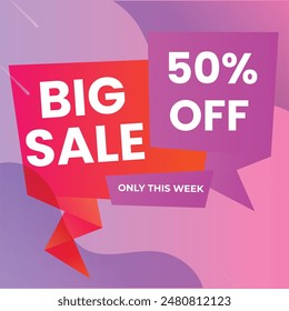 Sale banner template design with geometric background , Big sale special offer up to 80% off. Super Sale, end of season special offer banner. vector illustration.