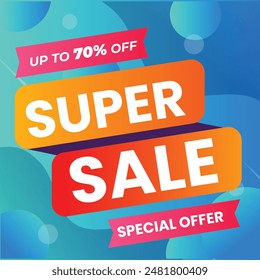 Sale banner template design with geometric background , Big sale special offer up to 80% off. Super Sale, end of season special offer banner. vector illustration.