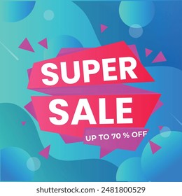 Sale banner template design with geometric background , Big sale special offer up to 80% off. Super Sale, end of season special offer banner. vector illustration.