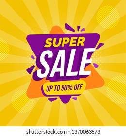 Sale banner template design. Limited Time Offer special banner.
