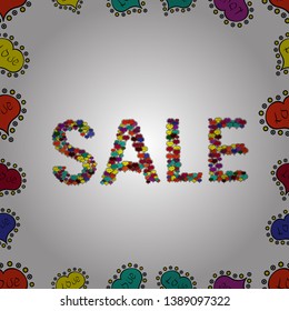 Sale banner template design, Mega sale special offer. Seamless. Lettering. End of season special offer banner. Vector illustration. Illustration on black, red and white colors.