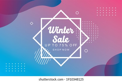 Sale banner template design, Mega Sale end of season special offer banner in liquid frame. vector illustrations.