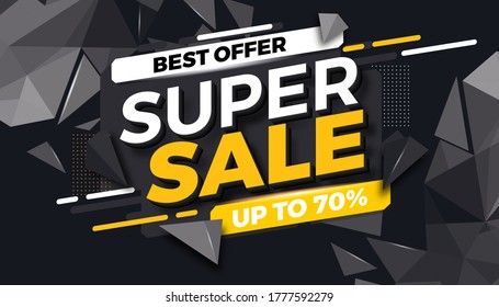 Sale banner template design for the online store, discount background, shop, promotional poster.