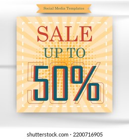 sale banner template design Post templates for social media ads. Square web banners for product ads.