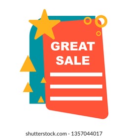 Sale banner template design, poster, This Weekend Special Buy 2 Get 1 Free. Vector illustration. Store label. Communication poster - Vector