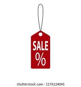 Sale banner template design, price tag icon