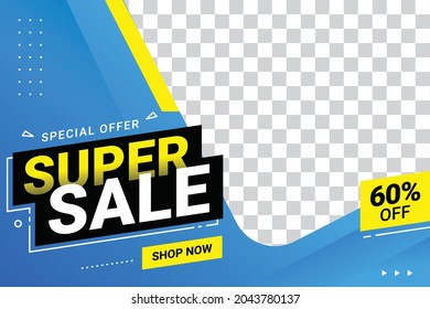 Sale banner template design promotion for web or social media