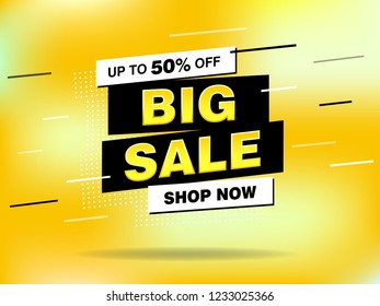 Sale banner template design set, Big sale special offer. Vector illustration.