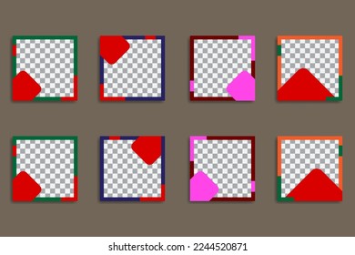 Sale banner template design set. great for social media, posters, sales promotions, product marketing etc