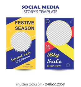 Sale banner template design for social media story's.