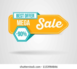Sale banner template design. special offer, end of season , This weekend only . vector illustration.