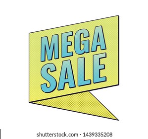 Sale banner template design. Special offer at the end of the season. Mega sale tag design. Vector illustration
