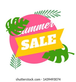 Sale banner template design, Summer big special offer. end of season special offer. vector illustration.