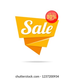 Sale banner template design, Super sale special offer. end of season special offer banner. vector illustration.