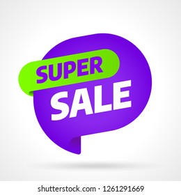 Sale banner template design, Super sale best offer. End of season. Vector illustration.