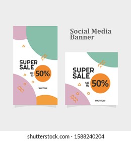 Sale banner template design, super sale special offer banner. Illustration of Super Sale Template for Website, Retail or Online Store. vector illustration