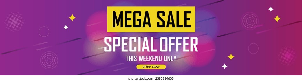 Sale banner template design . Super Sale, end of season special offer banner. vector illustration.
