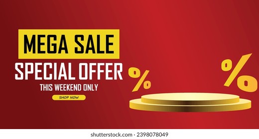 Sale banner template design . Super Sale, end of season special offer banner. vector illustration.