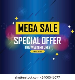 Sale banner template design . Super Sale, end of season special offer banner. vector illustration.