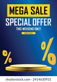 Sale banner template design . Super Sale, end of season special offer banner. vector illustration.