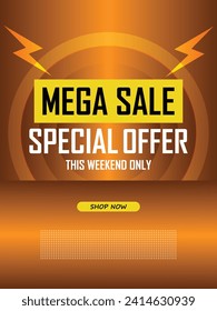 Sale banner template design . Super Sale, end of season special offer banner. vector illustration.