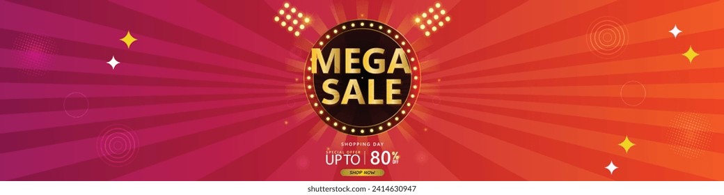 Sale banner template design . Super Sale, end of season special offer banner. vector illustration.