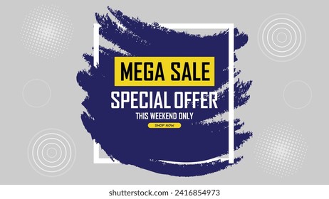 Sale banner template design . Super Sale, end of season special offer banner. vector illustration.