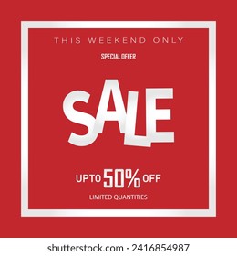 Sale banner template design . Super Sale, end of season special offer banner. vector illustration.