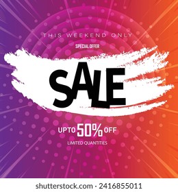 Sale banner template design . Super Sale, end of season special offer banner. vector illustration.