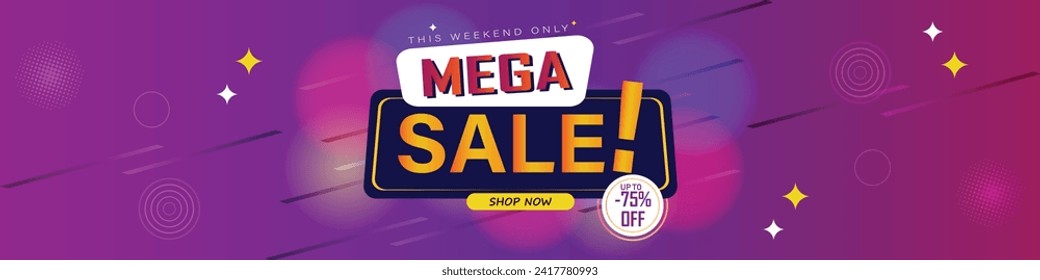 Sale banner template design . Super Sale, end of season special offer banner. vector illustration.
