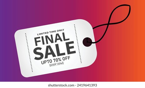 Sale banner template design . Super Sale, end of season special offer banner. vector illustration.