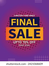 Sale banner template design . Super Sale, end of season special offer banner. vector illustration.