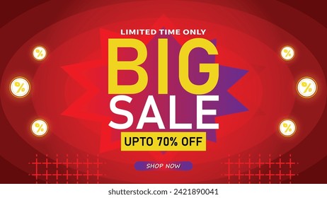 Sale banner template design . Super Sale, end of season special offer banner. vector illustration.