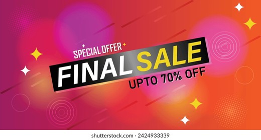 Sale banner template design . Super Sale, end of season special offer banner. vector illustration.