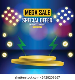 Sale banner template design . Super Sale, end of season special offer banner. vector illustration.