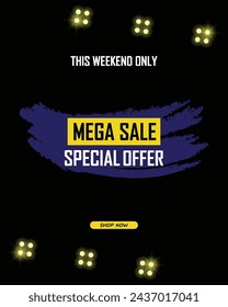 Sale banner template design . Super Sale, end of season special offer banner. vector illustration.